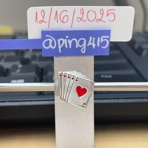 Pandora playing cards charm